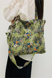 Floral Tote Bag with Adjustable Strap