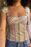 Polka Dot and Striped Tank Top