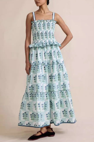 Tiered Floral Maxi Dress