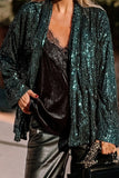 Sequin Open-Front Blazer
