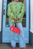 Patchwork Button-Front Coat