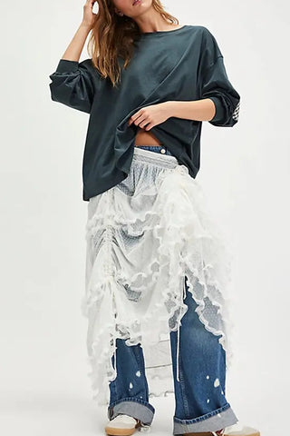 Elbow Patch Oversized Sweatshirt