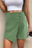 Asymmetrical Button Shorts