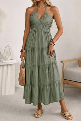 Halter Neck Maxi Dress