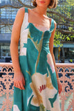 Floral Maxi Dress with Strappy Design