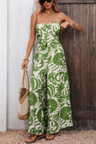 Strapless Tropical Jumpsuit