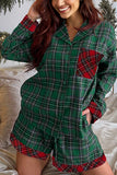 Plaid Patchwork Holiday Pajama Set