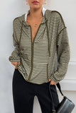 Striped Zip-Up Casual Jacket
