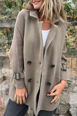 Chic Button-Front Collar Jacket
