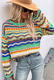 Vibrant Multi-Pattern Sweater