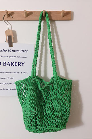 Stylish Open-Weave Tote Bag