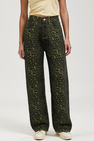 Relaxed Fit Printed Straight Jeans