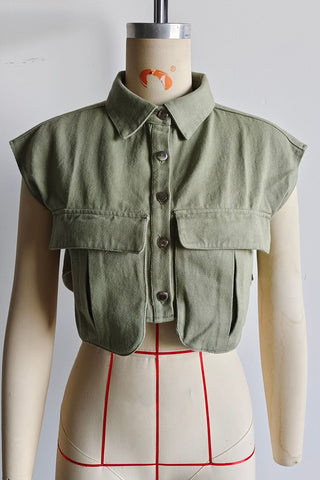 Button-Front Utility Vest