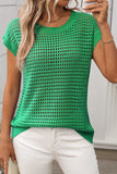 Open-Knit Sleeveless Sweater