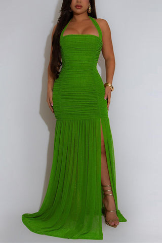 Elegant Halter Maxi Dress