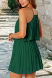 Halter Neck Pleated Casual Dress
