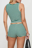 Striped Tank and Shorts Set