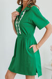 Zip-Front Casual Dress