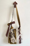 Patchwork Shoulder Bag with Lace Accents