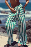 Striped Wide-Leg Casual Pants