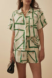 Geometric Shirt & Shorts Set