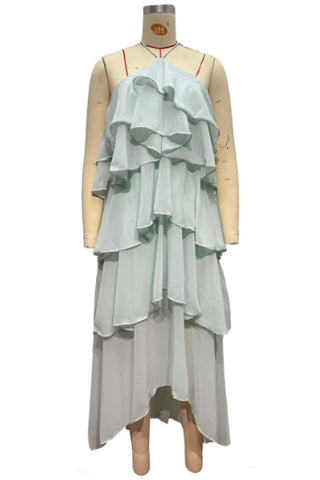 Layered Halter Maxi Dress