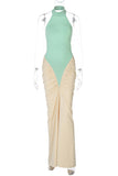 Elegant Halter Evening Dress