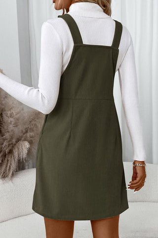 Sleeveless Button-Close Casual Dress