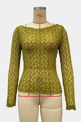 Long Sleeve Lace Top