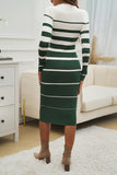 Striped Knit Bodycon Dress
