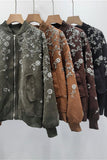 Floral Detail Bomber Jacket
