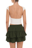 Tiered Ruffle Mini Skirt