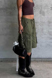 Lace-Up Waist Cargo Shorts