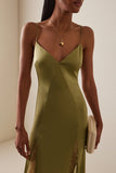 Spaghetti Strap Maxi Dress with Slit