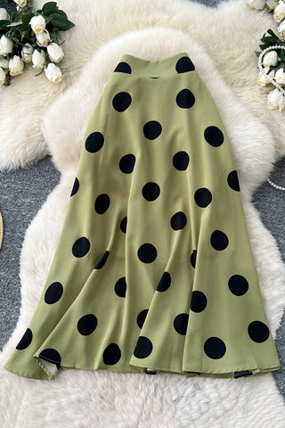 Polka Dot Maxi Skirt