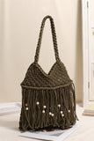 Fringe-Accent Knotted Tote