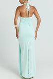 Elegant Halter Evening Gown