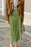 Chic Midi Skirt with Slit