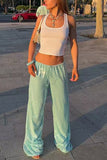 Sparkling Wide-Leg Casual Pants