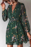Floral V-Neck Casual Dress