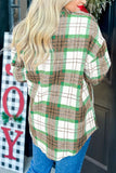 Plaid Button-Up Casual Shacket