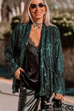 Sequin Open-Front Blazer