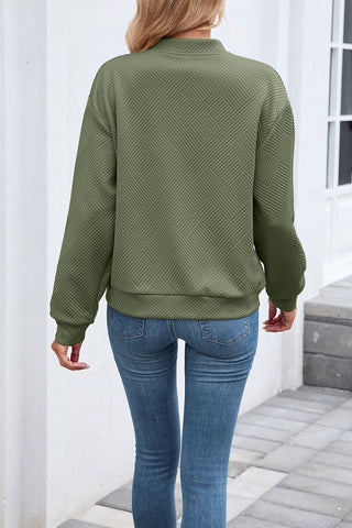 Textured Zip-Up Bomber Jacket