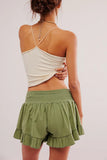 Patterned Pleated Casual Shorts