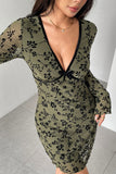 Floral V-Neck Mini Dress