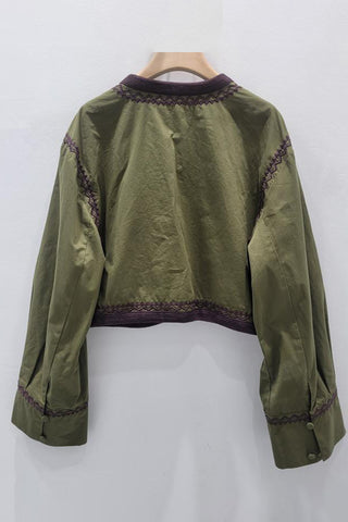 Floral Open-Front Jacket