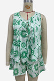 Tie-Front Ruffled Short Set