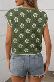 Sleeveless Floral Crop Top