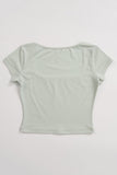 Square-Neck Fitted T-Shirt