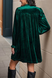 Elegant Long-Sleeve Casual Dress